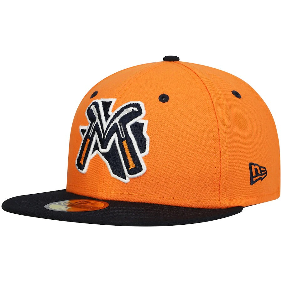New Era Midland Rockhounds Orange Authentic Collection Road 59FIFTY Fitted Hat