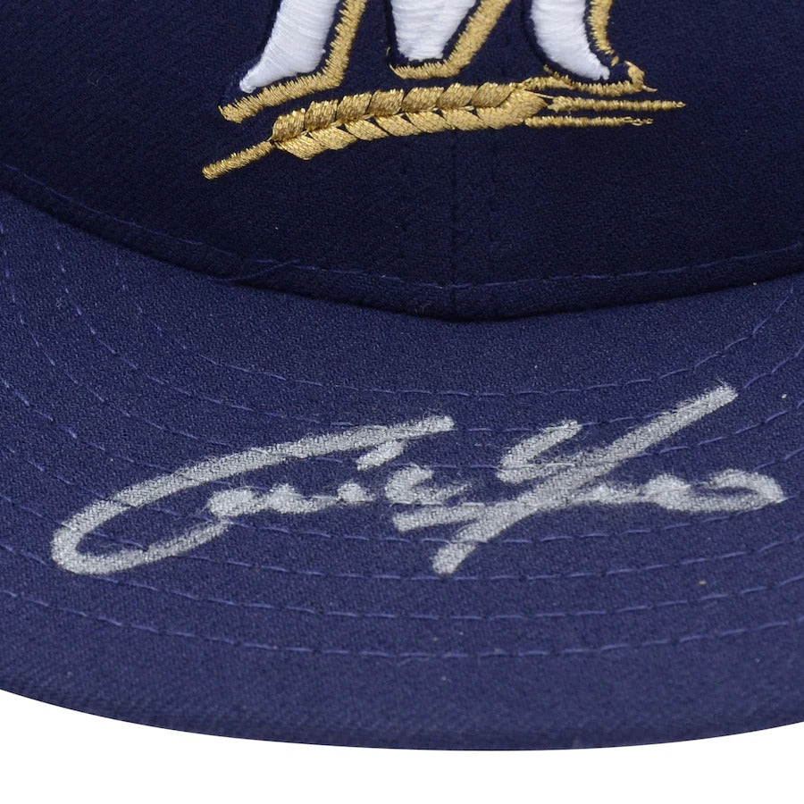 New Era Christian Yelich Milwaukee Brewers Autographed 59FIFTY Fitted Hat