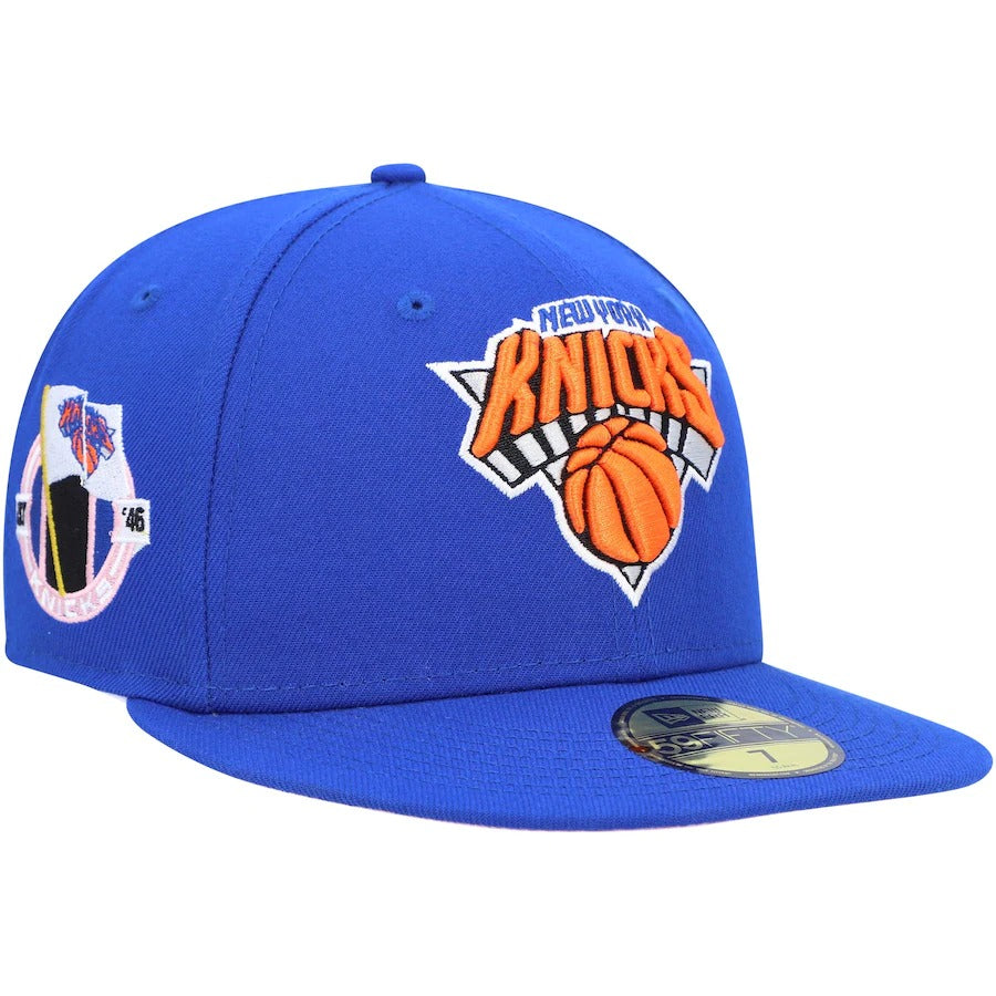 New Era New York Knicks Royal Est. '46 Side Patch Collection Fitted Hat