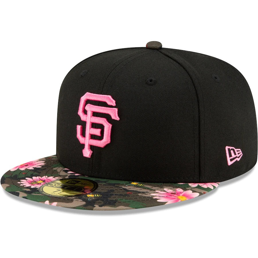New Era Black San Francisco Giants Floral Morning 59FIFTY Fitted Hat