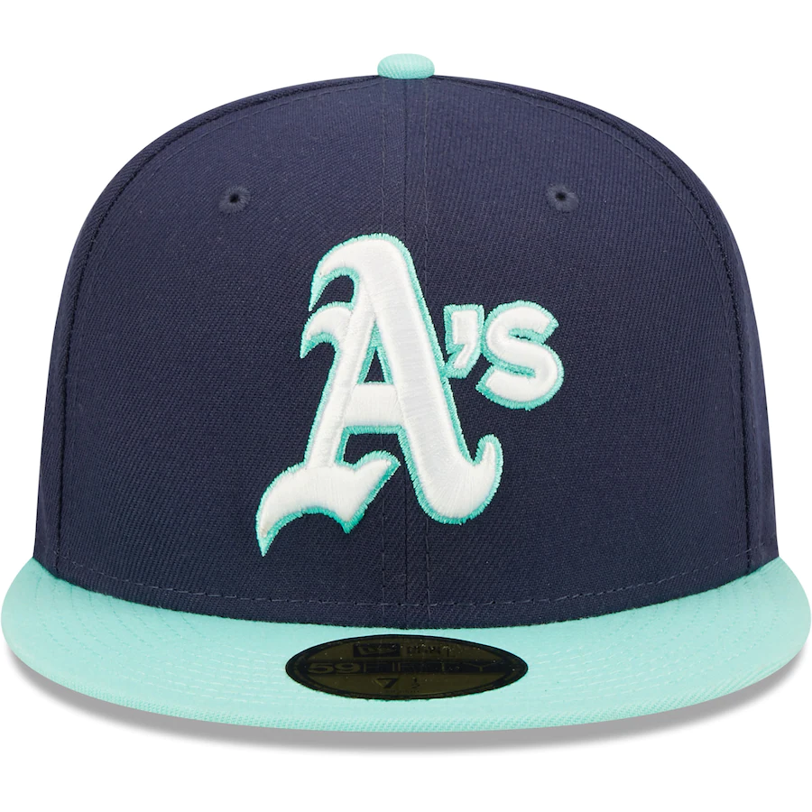 New Era Oakland Athletics Navy 1973 MLB World Series Cooperstown Collection Team UV 59FIFTY Fitted Hat