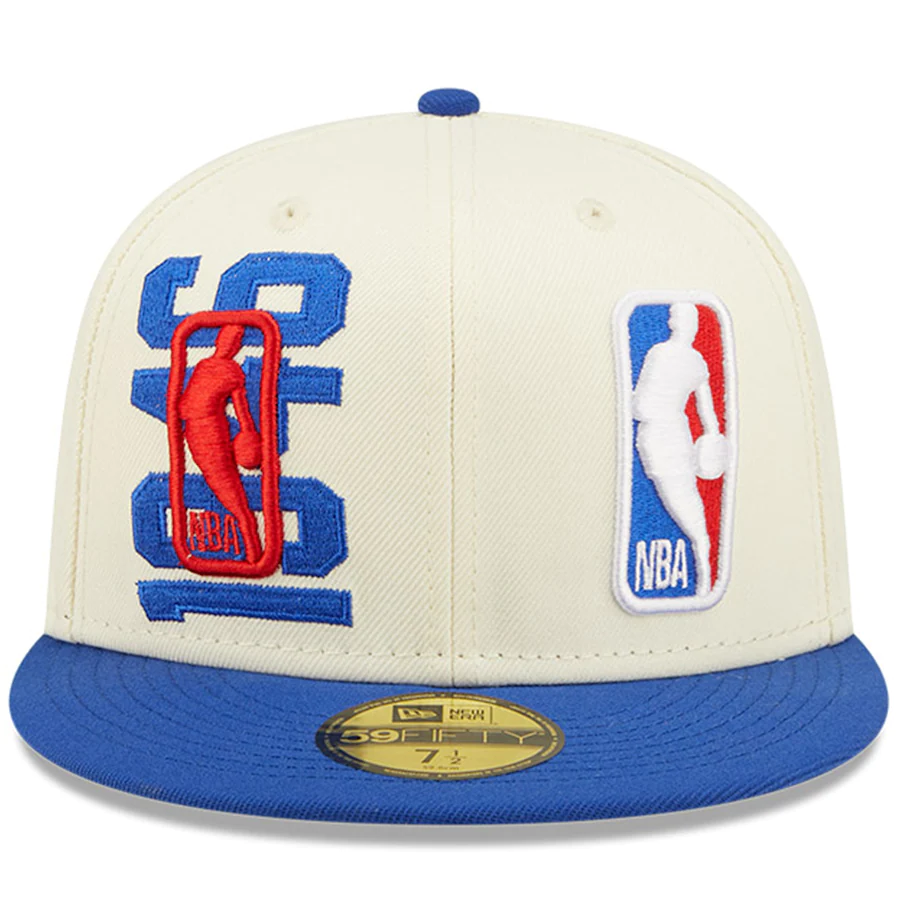 New Era NBA Logo Cream/Blue 2022 NBA Draft 59FIFTY Fitted Hat