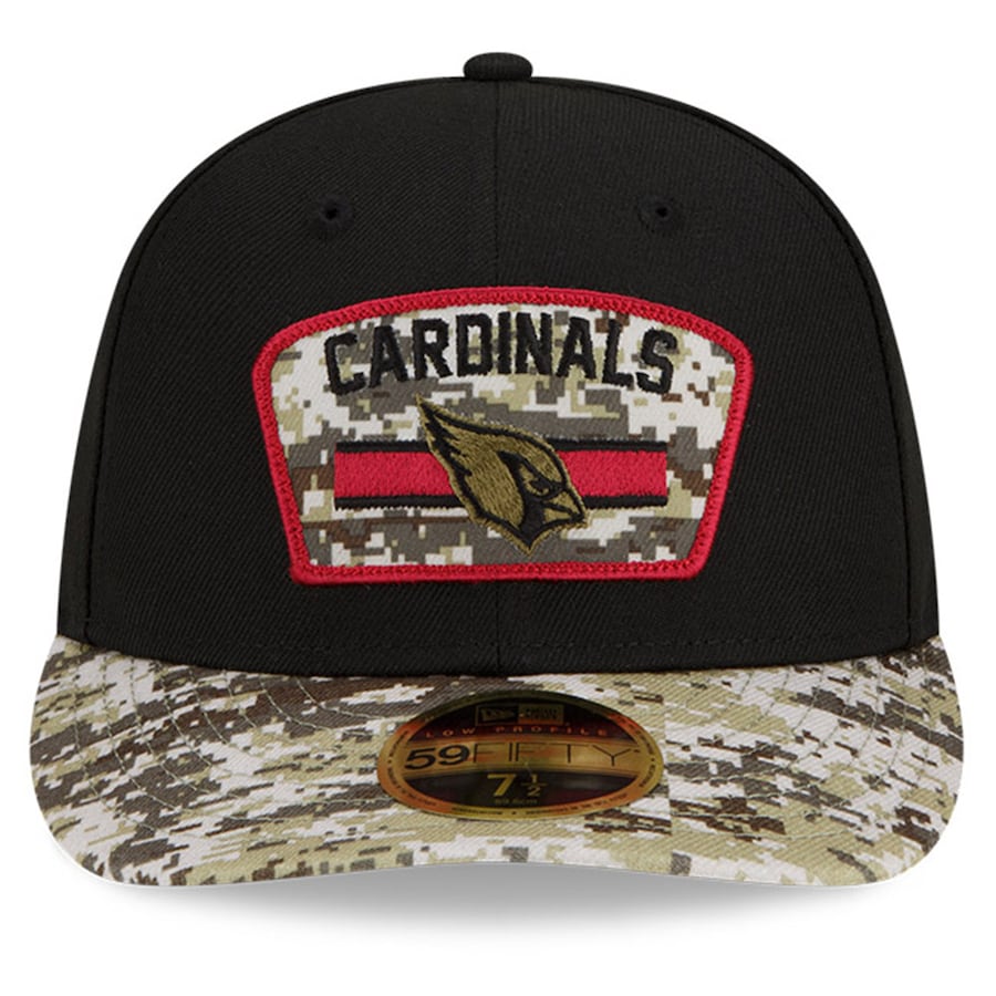 New Era Black/Camo Arizona Cardinals 2021 Salute To Service Low Profile 59FIFTY Fitted Hat