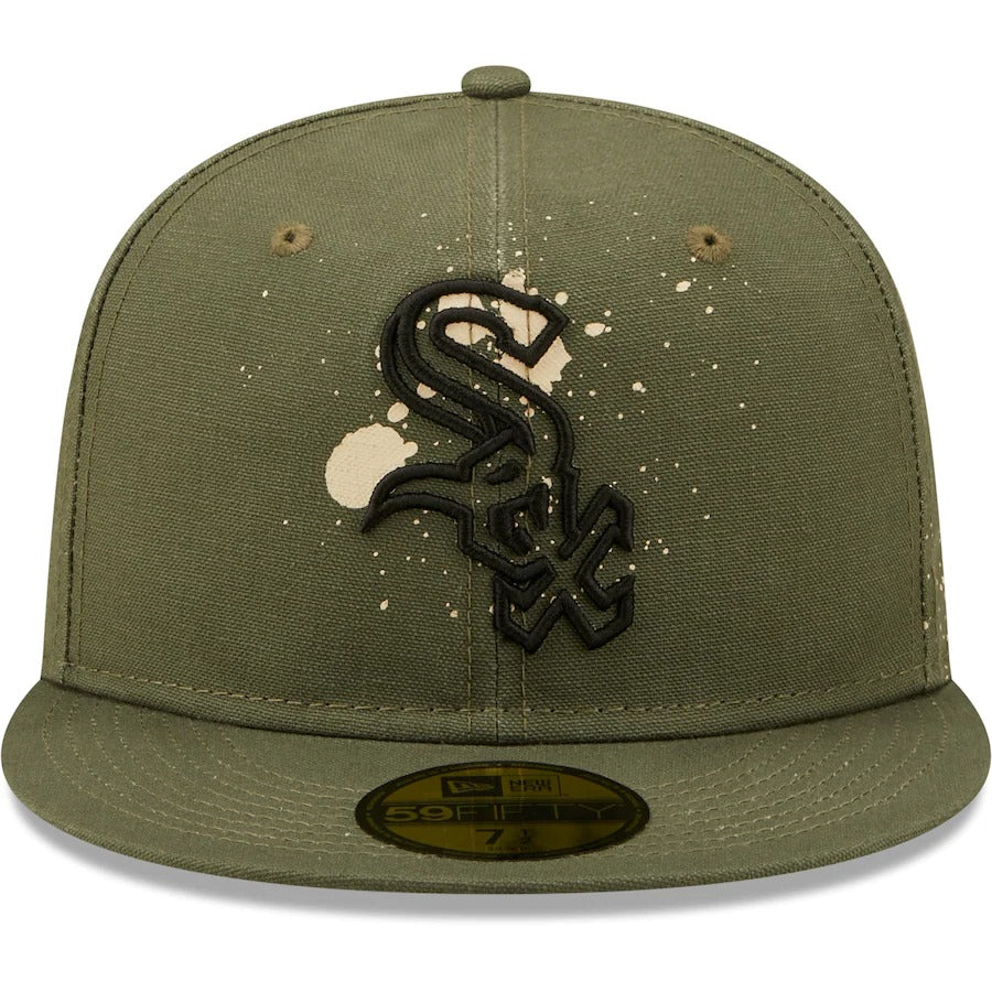 New Era Chicago White Sox Olive Splatter 59FIFTY Fitted Hat