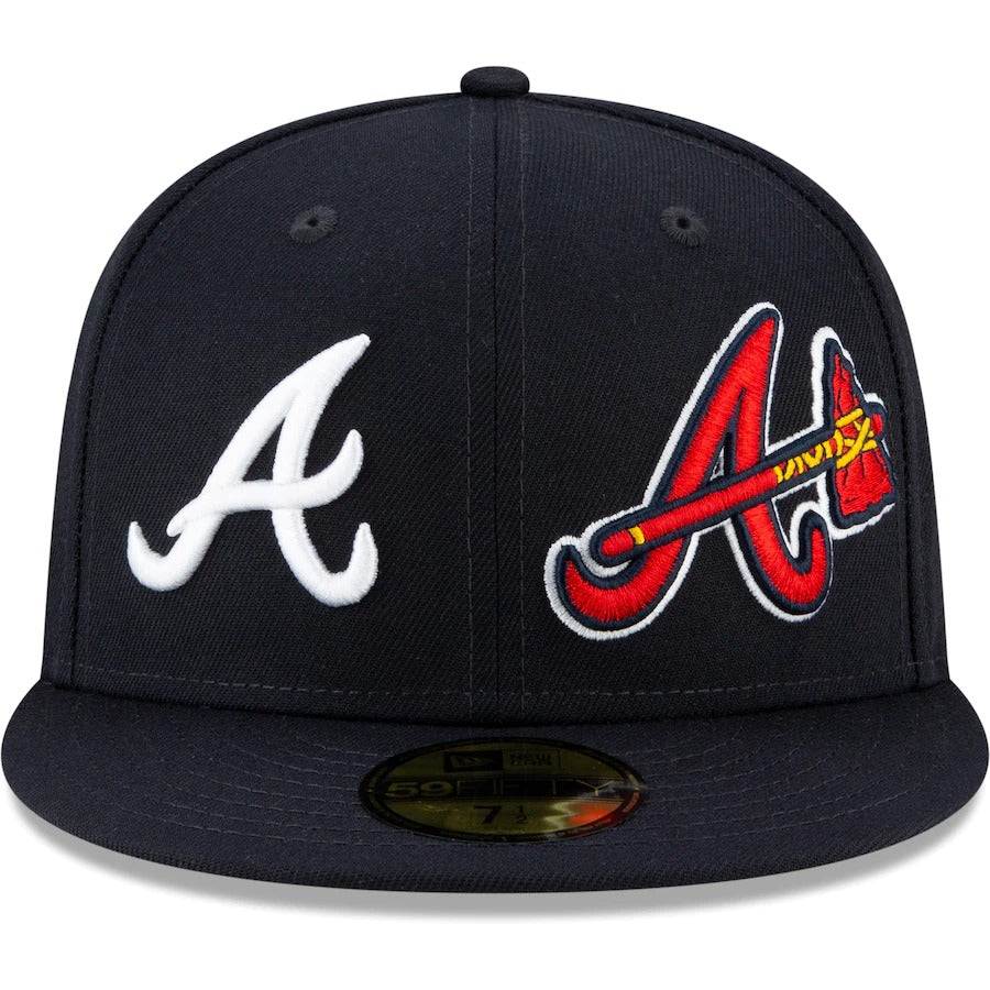 New Era Atlanta Braves Navy Patch Pride 59FIFTY Fitted Hat