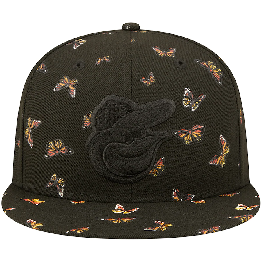 New Era Baltimore Orioles Black Flutter 59FIFTY Fitted Hat