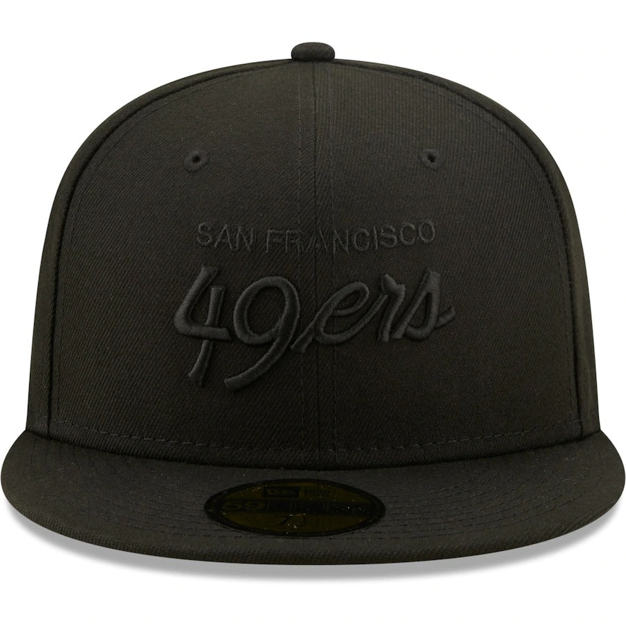 New Era San Francisco 49ers Black on Black Alternate Logo 59FIFTY Fitted Hat