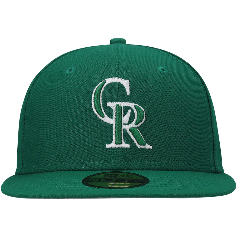 New Era Colorado Rockies Kelly Green Logo White 59FIFTY Fitted Hat