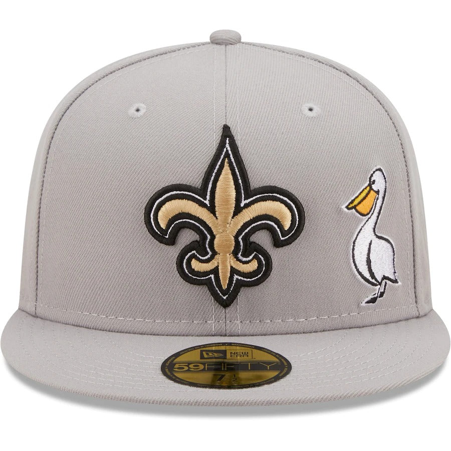 New Era New Orleans Saints Gray City Describe 59FIFTY Fitted Hat
