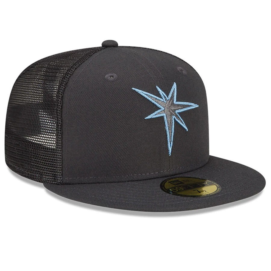 New Era Tampa Bay Rays Graphite 2022 Batting Practice 59FIFTY Fitted Hat