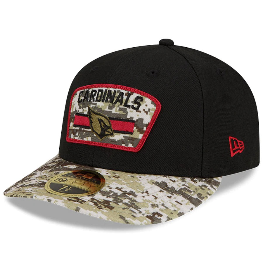 New Era Black/Camo Arizona Cardinals 2021 Salute To Service Low Profile 59FIFTY Fitted Hat