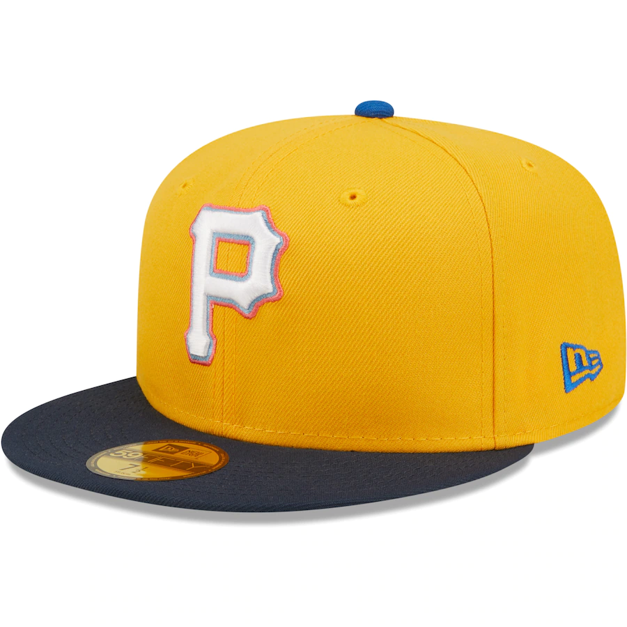 New Era Pittsburgh Pirates Gold/Azure National League Est. 1987 Logo Undervisor 59FIFTY Fitted Hat