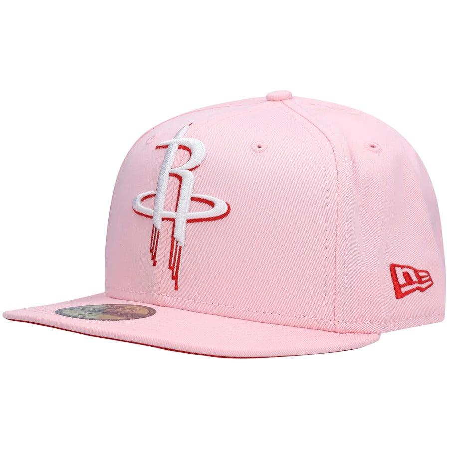 New Era Houston Rockets Pink Candy Cane 59FIFTY Fitted Hat