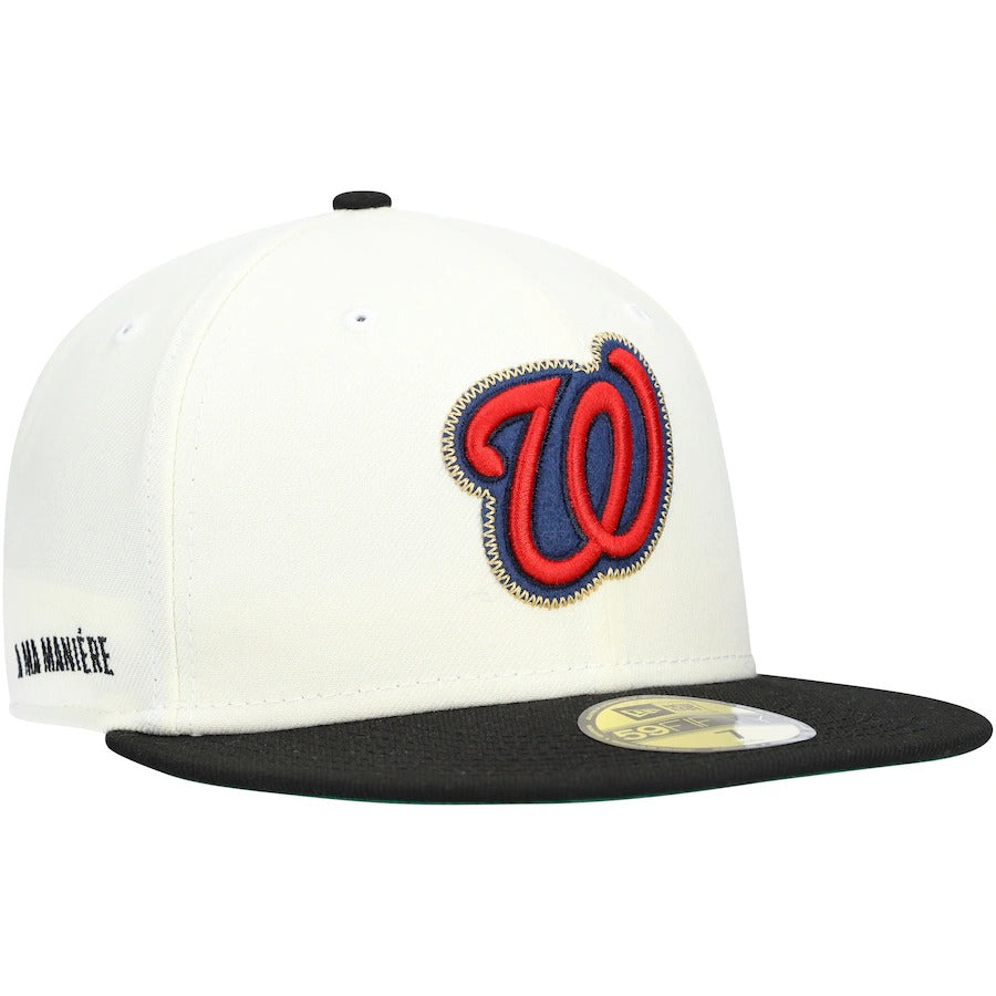New Era Cream/Black Washington Nationals Social Status x MLB 59FIFTY Fitted Hat