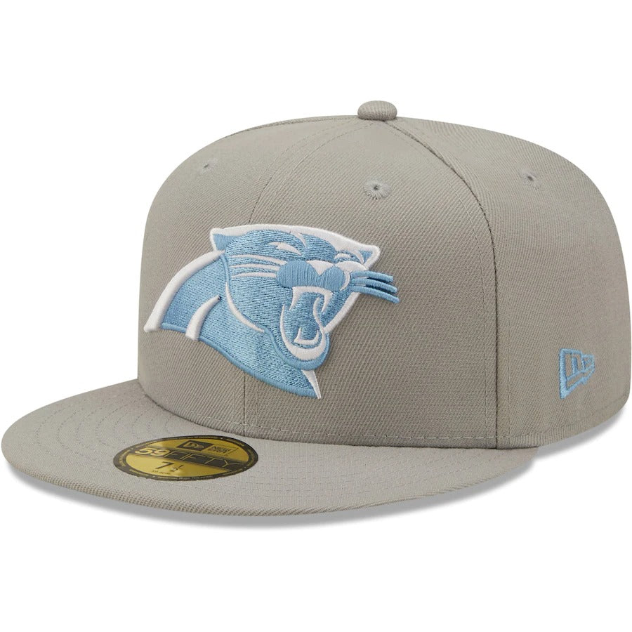 New Era Carolina Panthers Gray 1999 Pro Bowl Sky Blue Undervisor 59FIFTY Fitted Hat