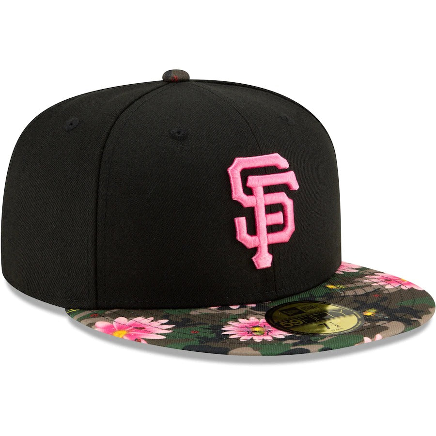 New Era Black San Francisco Giants Floral Morning 59FIFTY Fitted Hat