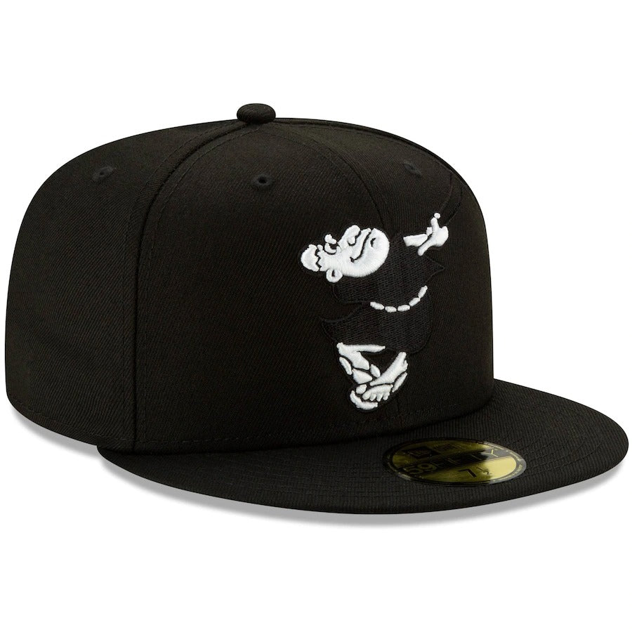 New Era Black San Diego Padres Monochrome Logo Elements 59FIFTY Fitted Hat