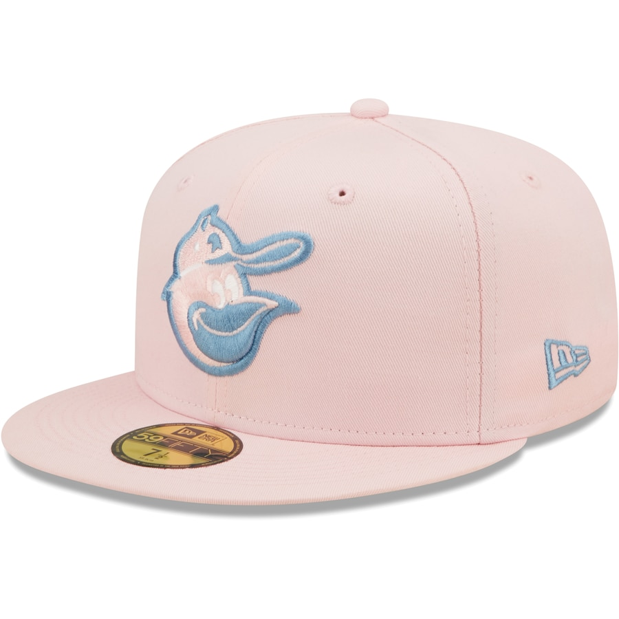 New Era Baltimore Orioles Pink/Sky Blue 1966 World Series Undervisor 59FIFTY Fitted Hat