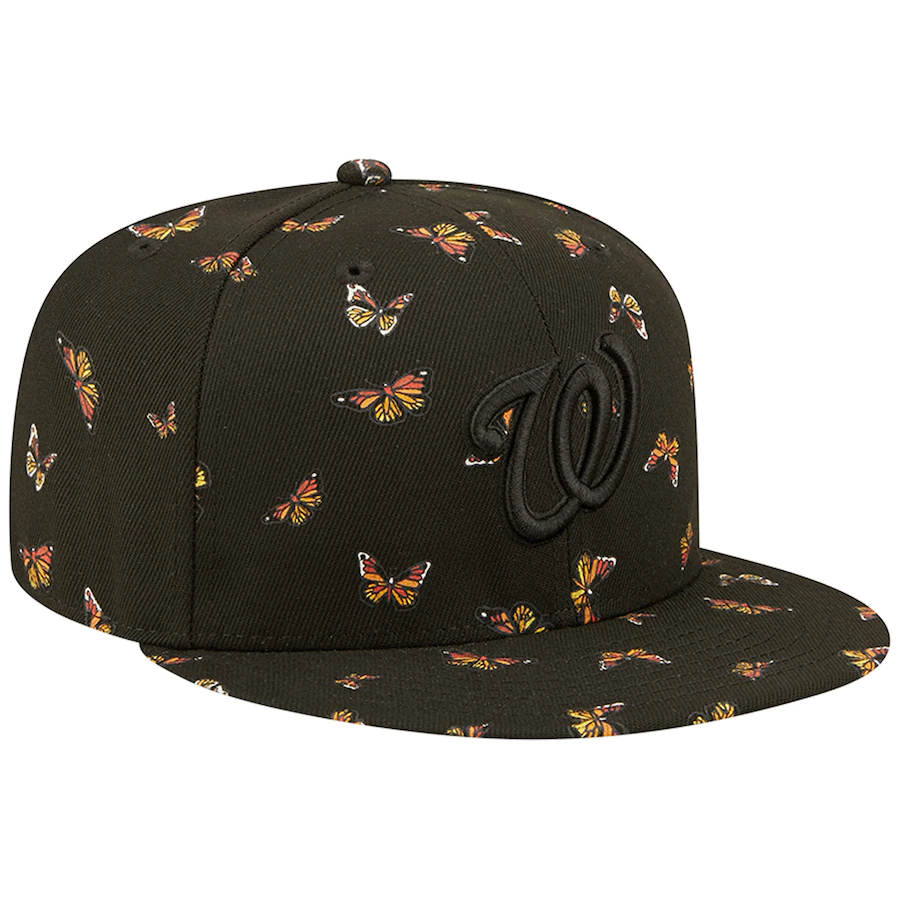 New Era Washington Nationals Black Flutter 59FIFTY Fitted Hat