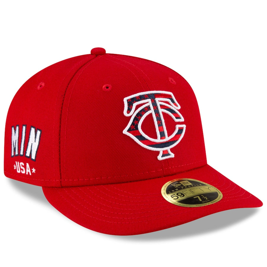New Era Red Minnesota Twins 4th of July On-Field Low Profile 59FIFTY Fitted Hat