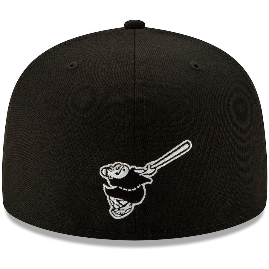 New Era Black San Diego Padres Monochrome Logo Elements 59FIFTY Fitted Hat