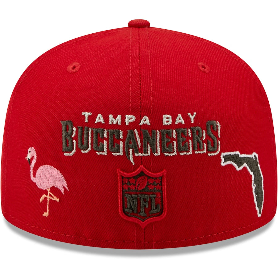 New Era Red Tampa Bay Buccaneers Team Local 59FIFTY Fitted Hat