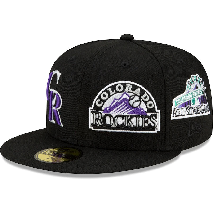 New Era Colorado Rockies Black Patch Pride 59FIFTY Fitted Hat