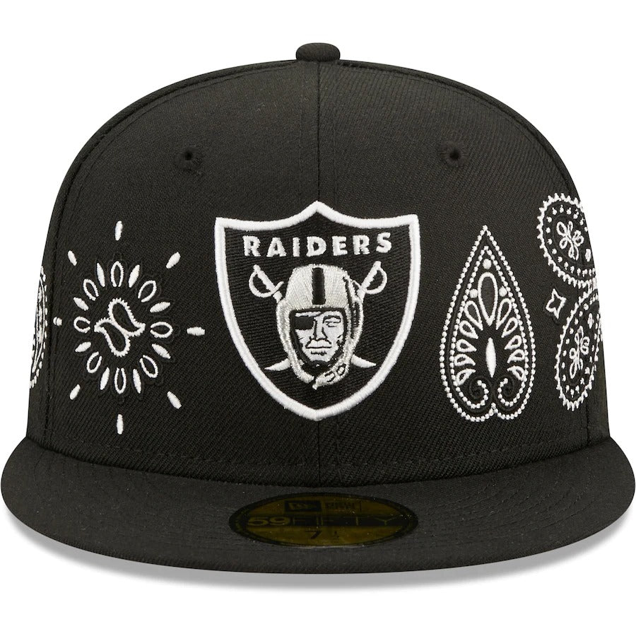 New Era Las Vegas Raiders Black Bandana 59FIFTY Fitted Hat
