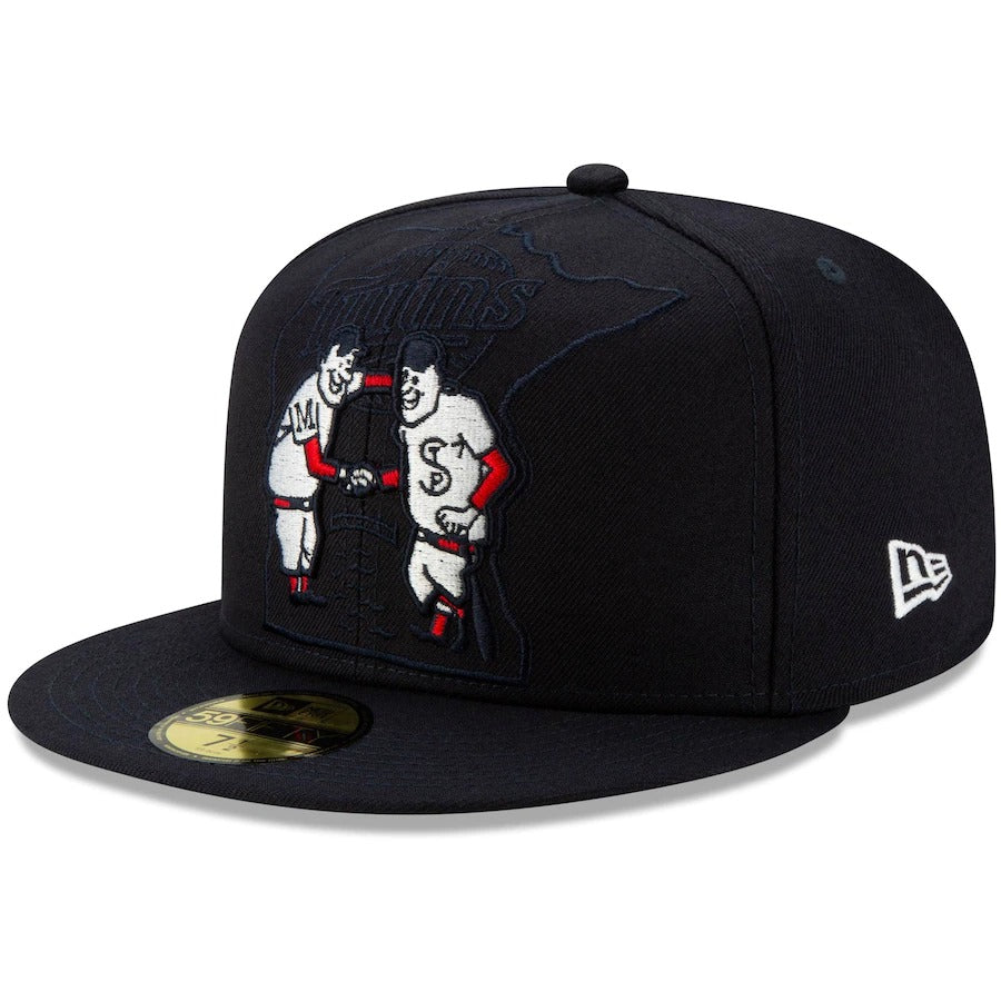 New Era Minnesota Twins Navy Logo Elements 59FIFTY Fitted Hat