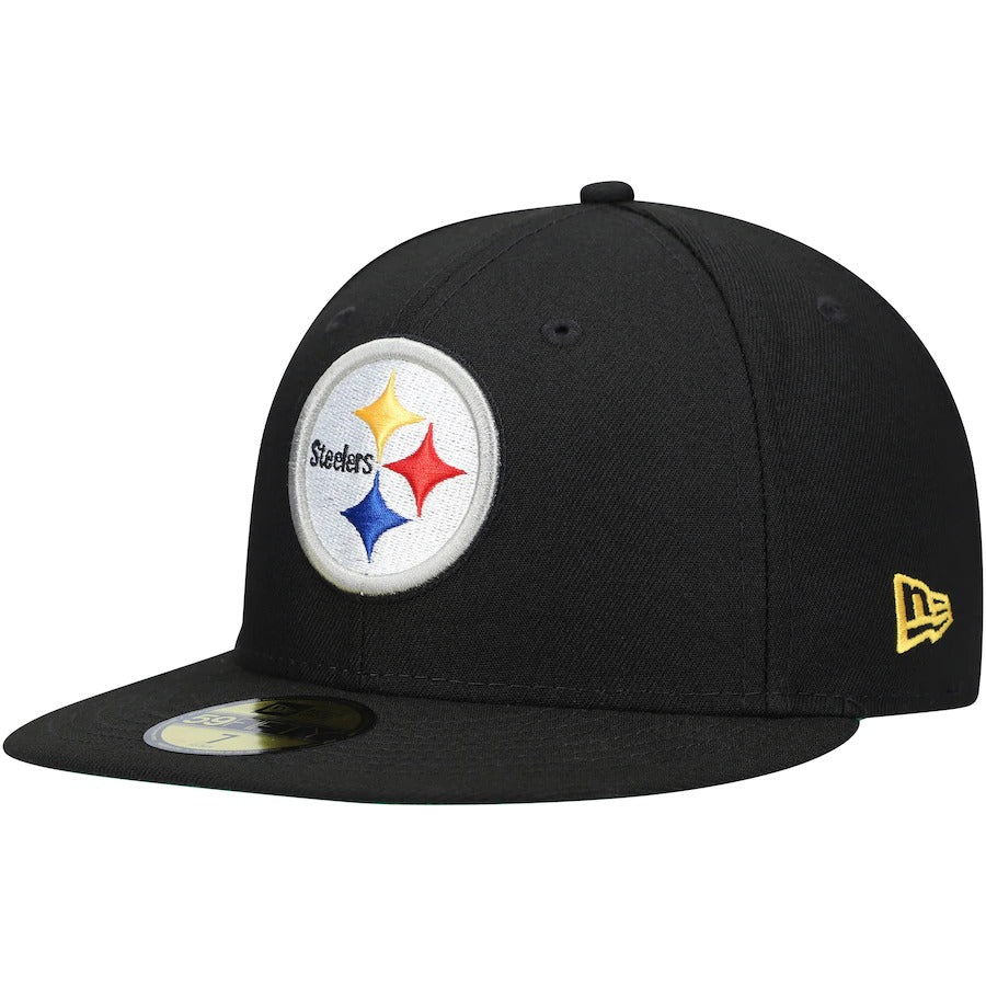 New Era Black Pittsburgh Steelers Field Patch 59FIFTY Fitted Hat