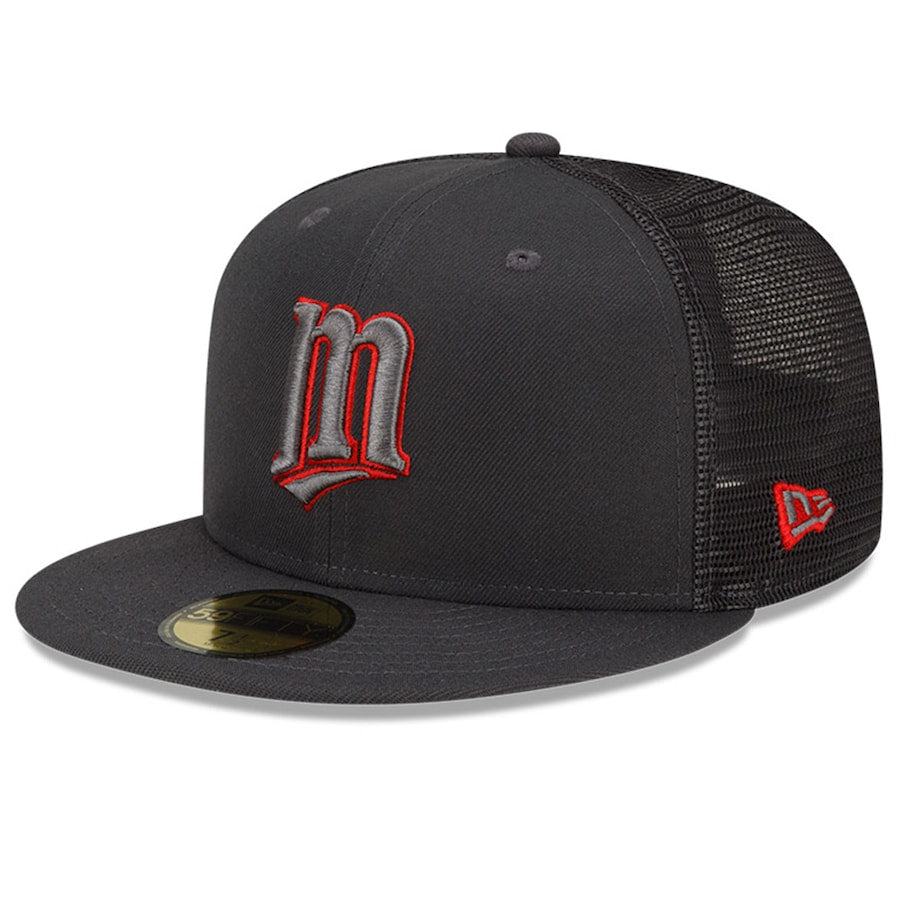 New Era Minnesota Twins Graphite 2022 Batting Practice 59FIFTY Fitted Hat
