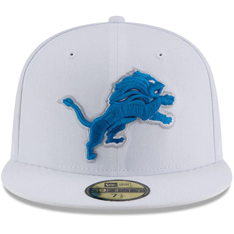 New Era White Detroit Lions Omaha 59FIFTY Fitted Hat
