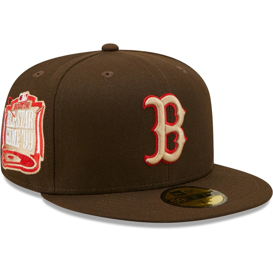 New Era Boston Red Sox Brown 1999 All-Star Game Team Scarlet Undervisor 59FIFTY Fitted Hat