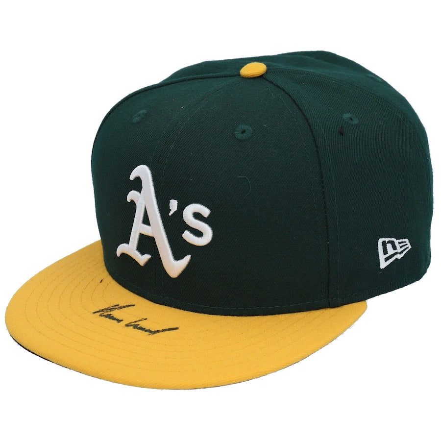 New Era Ramon Laureano Oakland Athletics Autographed 59FIFTY Fitted Hat