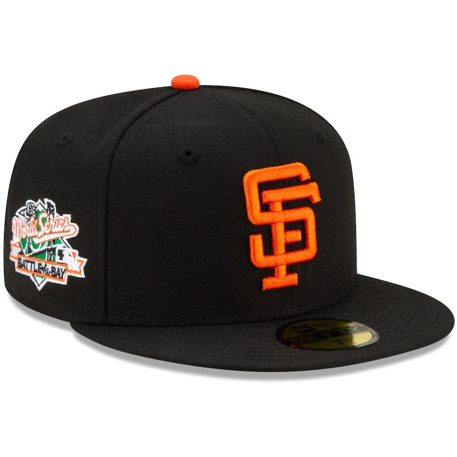 New Era Black San Francisco Giants Authentic Collection 1989 World Series Battle of the Bay Replica Floral Undervisor 59FIFTY Fitted Hat
