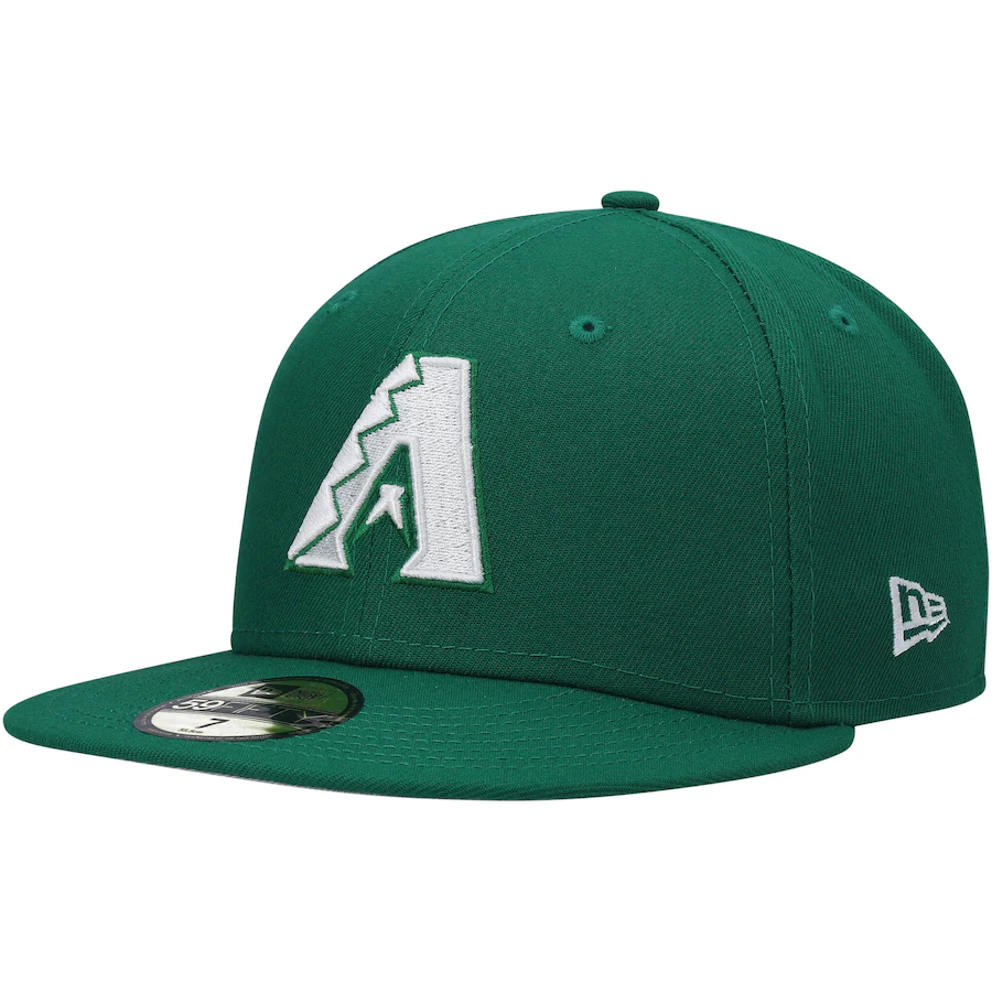 New Era Arizona Diamondbacks Kelly Green Logo White 59FIFTY Fitted Hat