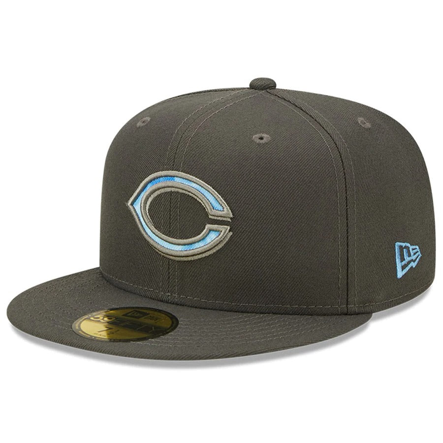 New Era Cincinnati Reds Graphite 2022 Father's Day On-Field 59FIFTY Fitted Hat