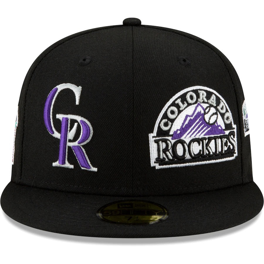 New Era Colorado Rockies Black Patch Pride 59FIFTY Fitted Hat