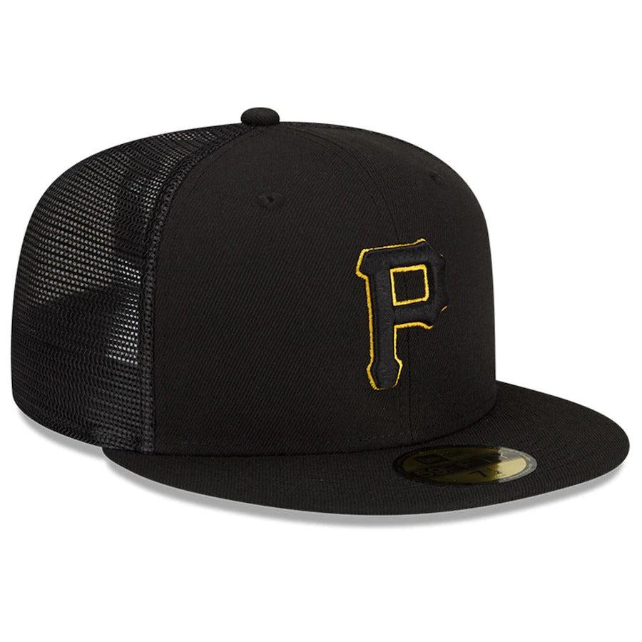 New Era Pittsburgh Pirates Black 2022 Batting Practice 59FIFTY Fitted Hat