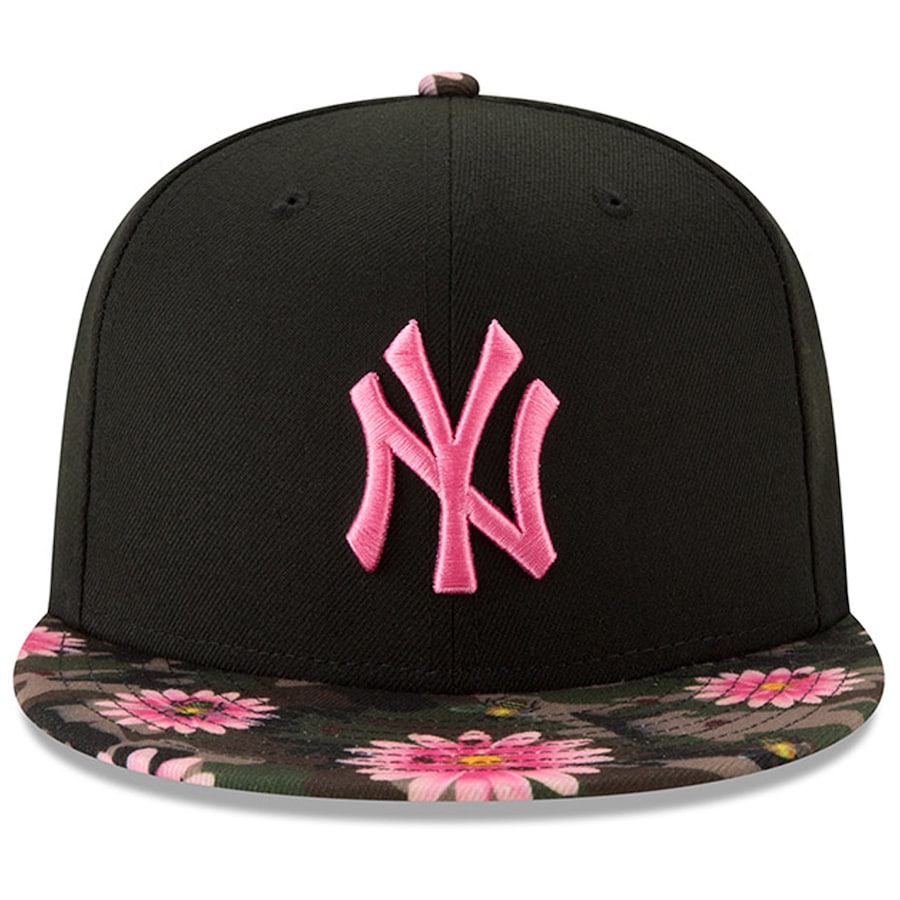 New Era Black New York Yankees Floral Morning 59FIFTY Fitted Hat