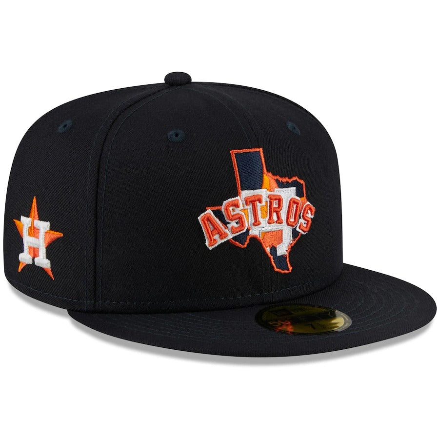 New Era Navy Houston Astros Local II 59FIFTY Fitted Hat