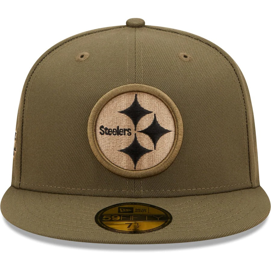 New Era Pittsburgh Steelers Olive Super Bowl XXX Camo Undervisor 59FIFTY Fitted Hat