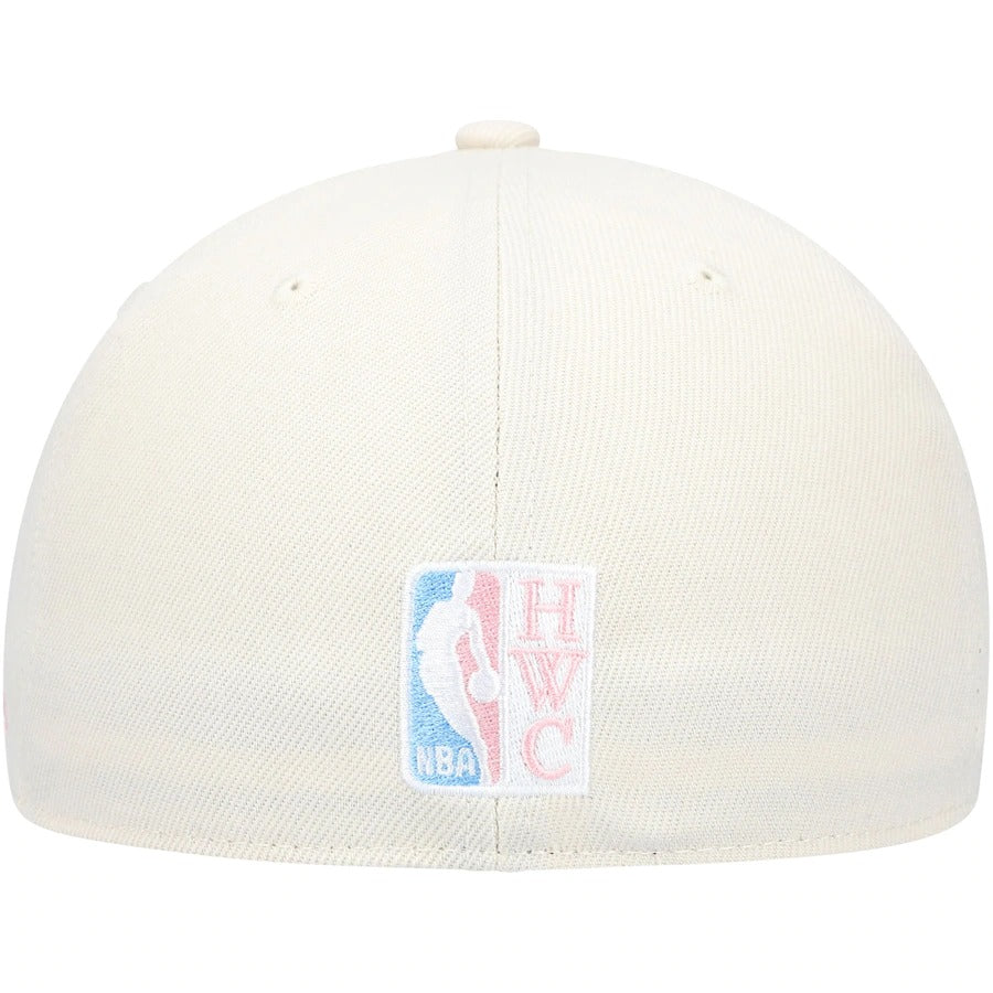 Mitchell & Ness x Lids Detroit Pistons Cream 1990 NBA Finals Hardwood Classics Cake Pop Fitted Hat