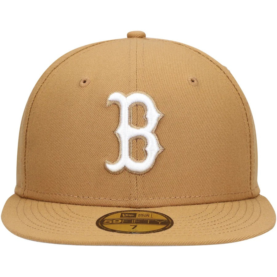 New Era Tan Boston Red Sox Wheat 59FIFTY Fitted Hat