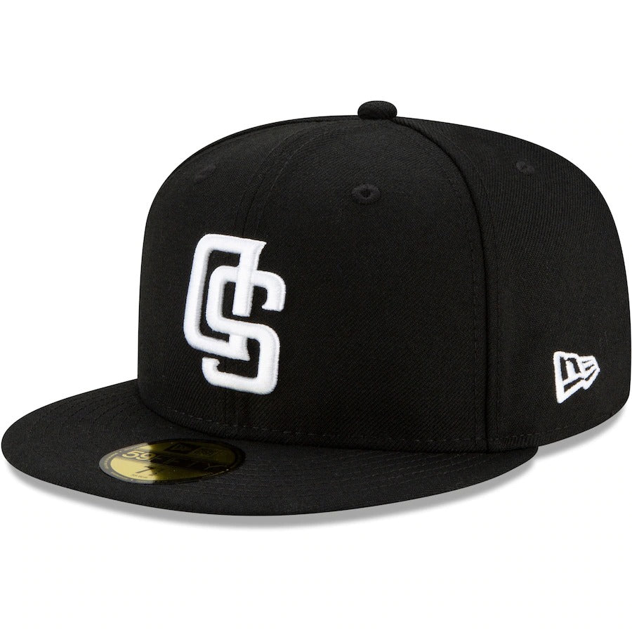 New Era Black San Diego Padres Upside Down Logo 59FIFTY Fitted Hat