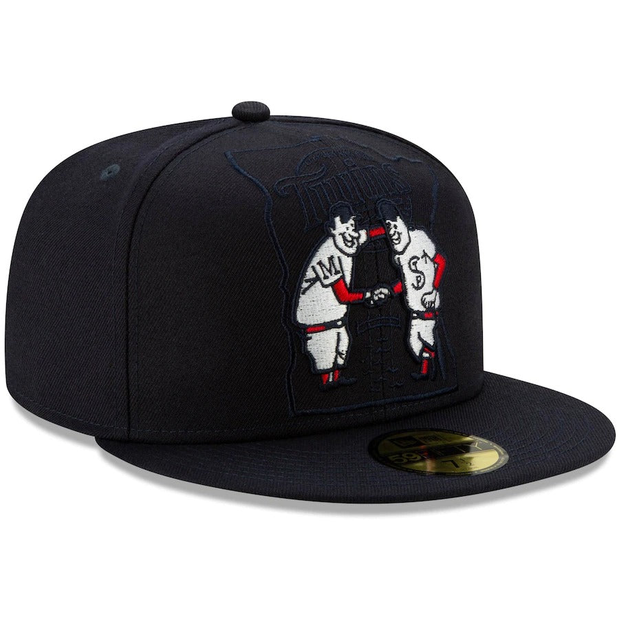 New Era Minnesota Twins Navy Logo Elements 59FIFTY Fitted Hat