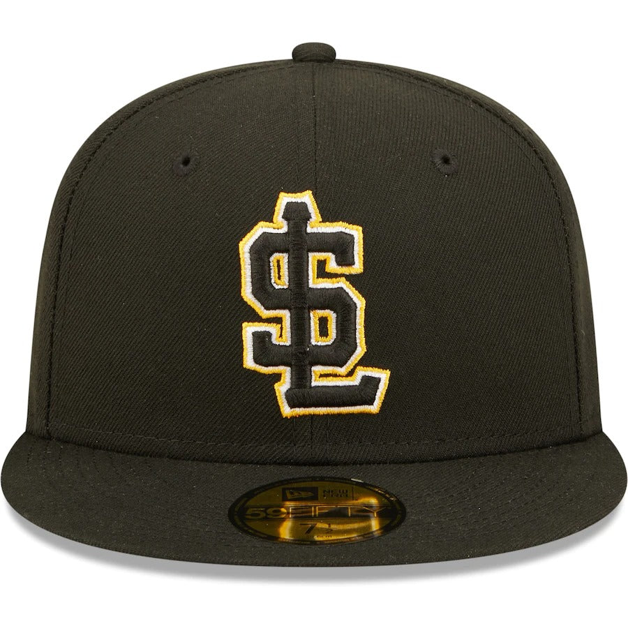 New Era Salt Lake Bees Black Authentic Collection Team Home 59FIFTY Fitted Hat