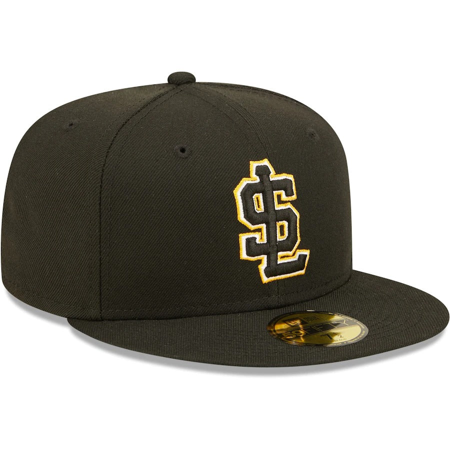 New Era Salt Lake Bees Black Authentic Collection Team Home 59FIFTY Fitted Hat