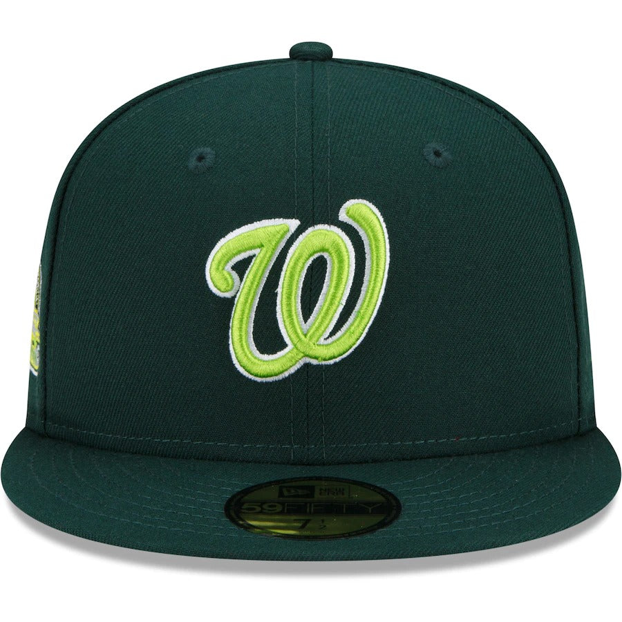 New Era Washington Nationals Green 2007 Robert F. Kennedy Memorial Stadium Final Season Color Fam Lime Undervisor 59FIFTY Fitted Hat
