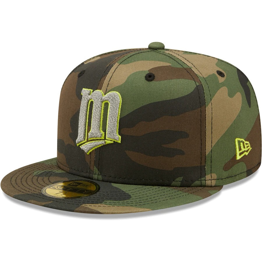 New Era Minnesota Twins Camo Cooperstown Collection 1987 World Series Woodland Reflective Undervisor 59FIFTY Fitted Hat